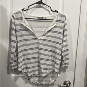 Athleta White and Gray Blouse